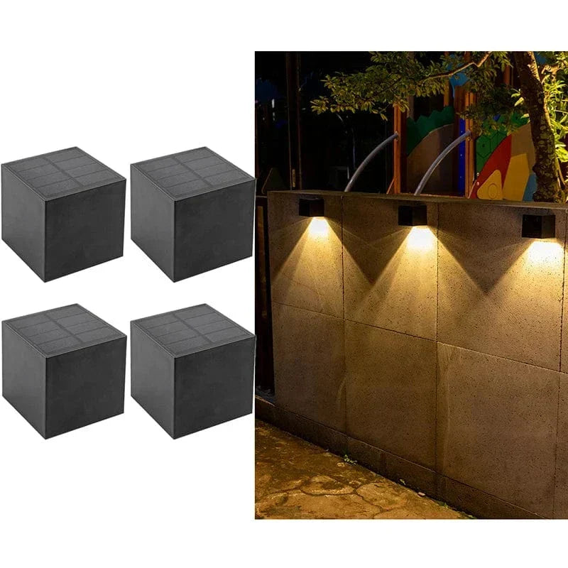 Outdoor LED solar wall light, European style, waterproof, garden lamp, IP65, elegant design