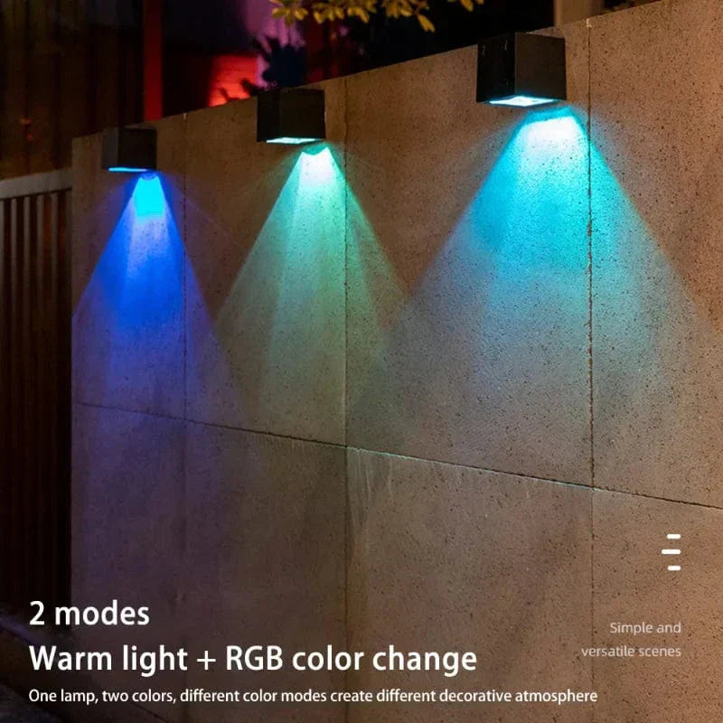 Outdoor LED solar wall light, European style, waterproof, garden lamp, IP65, elegant design