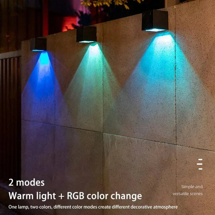 Outdoor LED solar wall light, European style, waterproof, garden lamp, IP65, elegant design