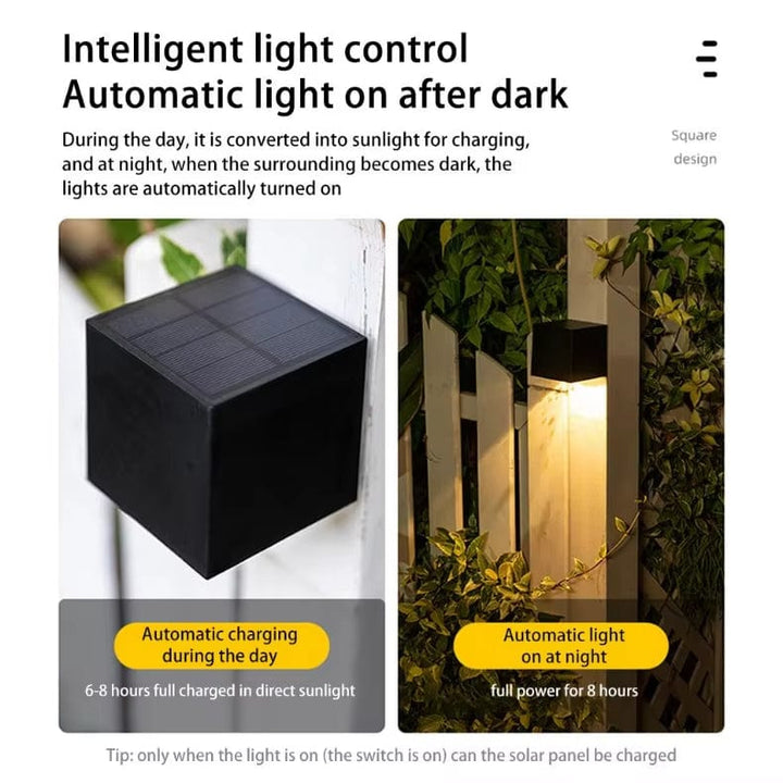 Outdoor LED solar wall light, European style, waterproof, garden lamp, IP65, elegant design