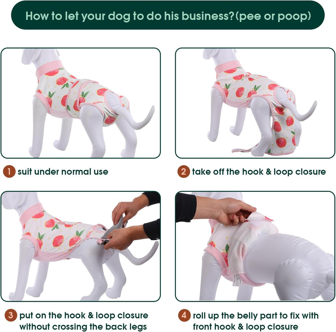 Animal care recovery suit: helps dogs & cats heal faster post-surgery with soft protection.