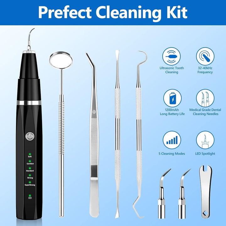 Home pet dental plaque remover, an ultrasonic tooth cleaner for dogs and cats, ensuring healthy animal teeth.