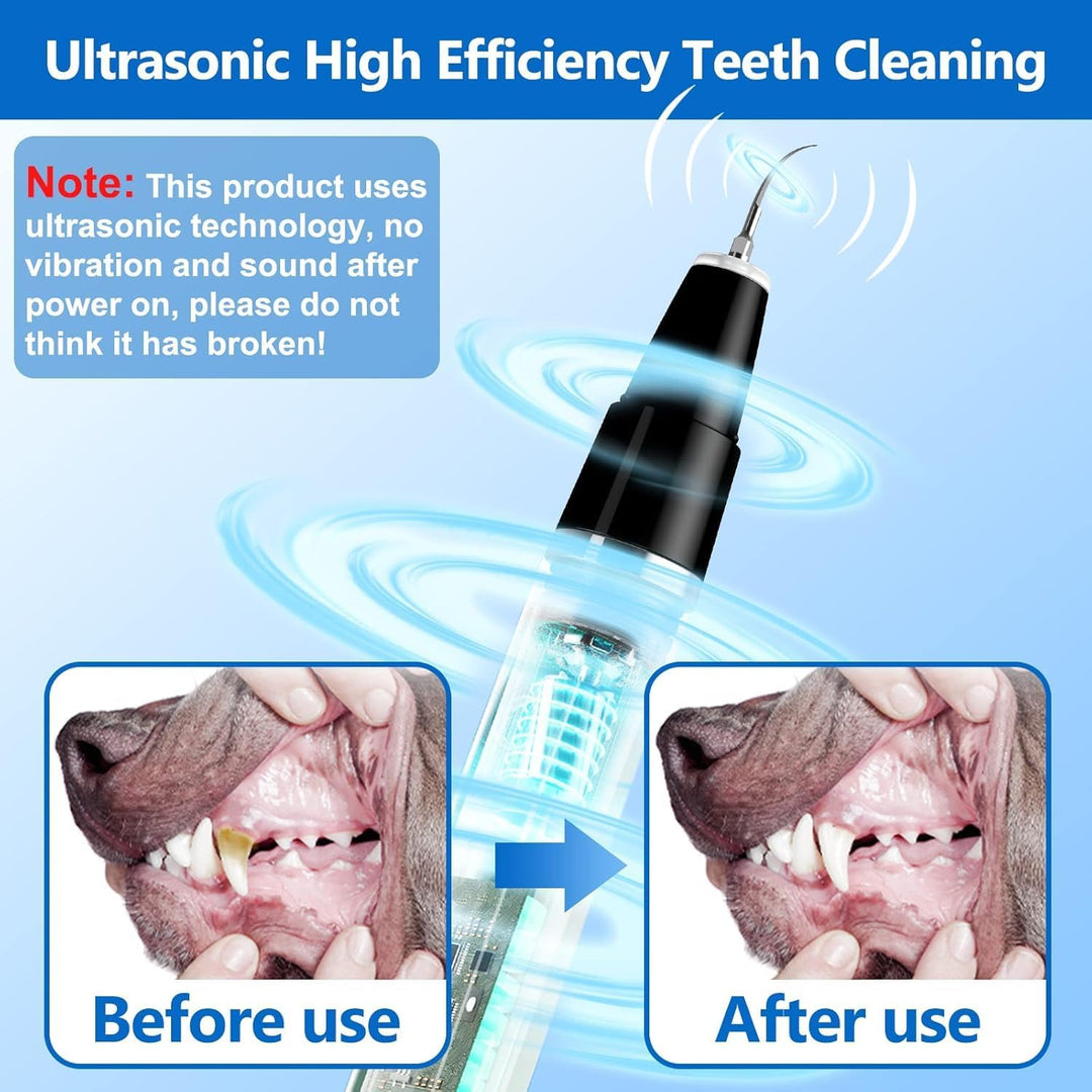 Maintain pet health with this ultrasonic plaque and tartar remover, essential for dog and cat oral hygiene at home.