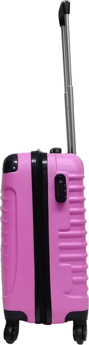Durable pink hardshell luggage set (2-piece), ideal for weekend getaways and longer trips.