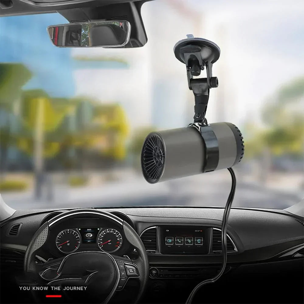 Portable 12V car heater & defroster for fast winter warmth and clear windshields. Essential auto accessory.