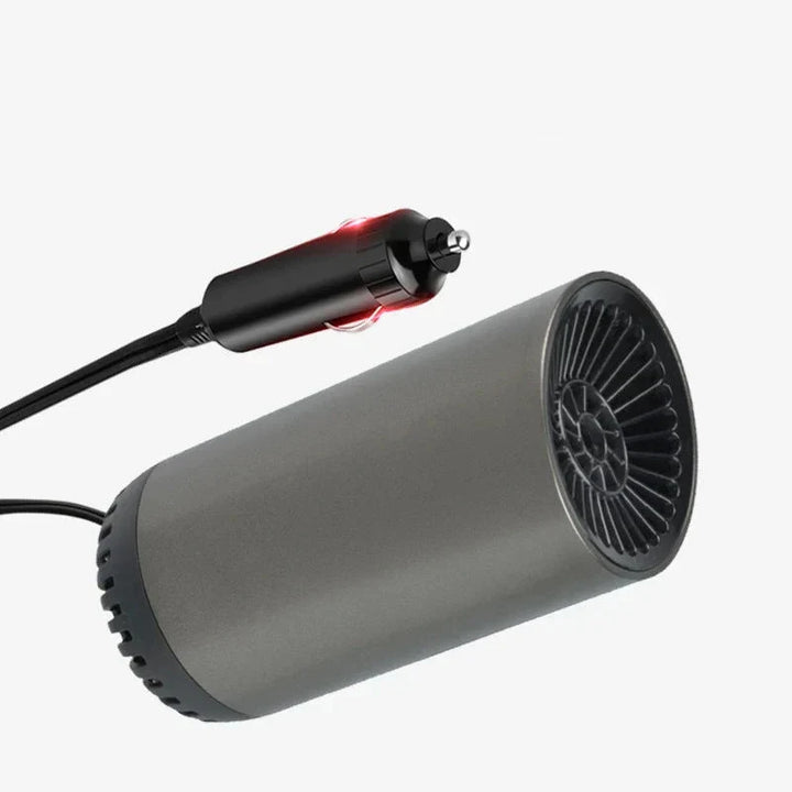 Portable car heater & defroster, a must-have auto accessory for safe, clear winter driving & travel comfort.