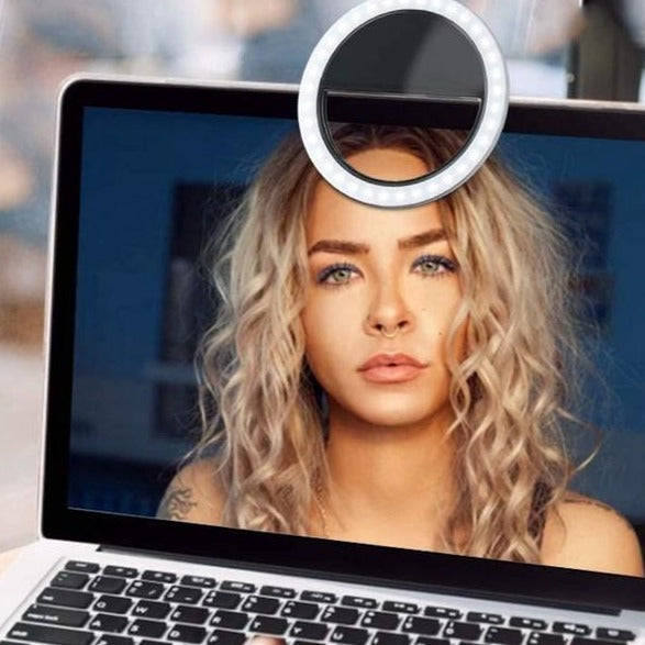 LED camera light, easily clips to devices for superior lighting in any content creation.