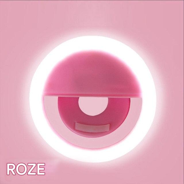Clip-on LED selfie light, offering adjustable brightness for stunning photo and video shoots.