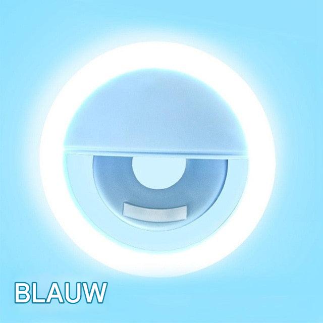 Mini LED ring light, a portable solution for better lighting on phones and laptops for video.