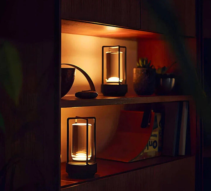 Elegant crystal LED table lamp creating stunning light patterns. Ideal for modern home decor & mood lighting.