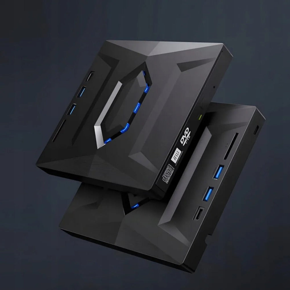 7-in-1 external DVD/CD burner, USB hub, SD card reader. Universal compatibility for PC & laptop accessories.