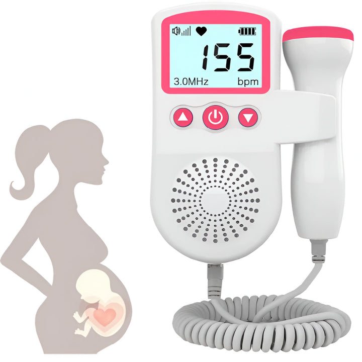 Compact, portable fetal heart rate monitor for women. Essential baby sound listener for home prenatal care.
