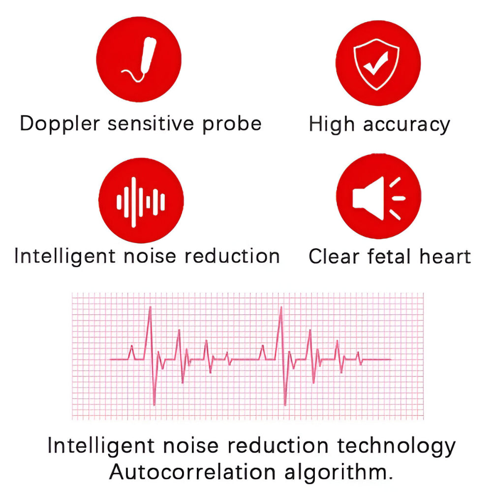 Handheld baby monitor: Women's fetal doppler for listening to baby's heartbeat, crucial for pregnancy prenatal care.