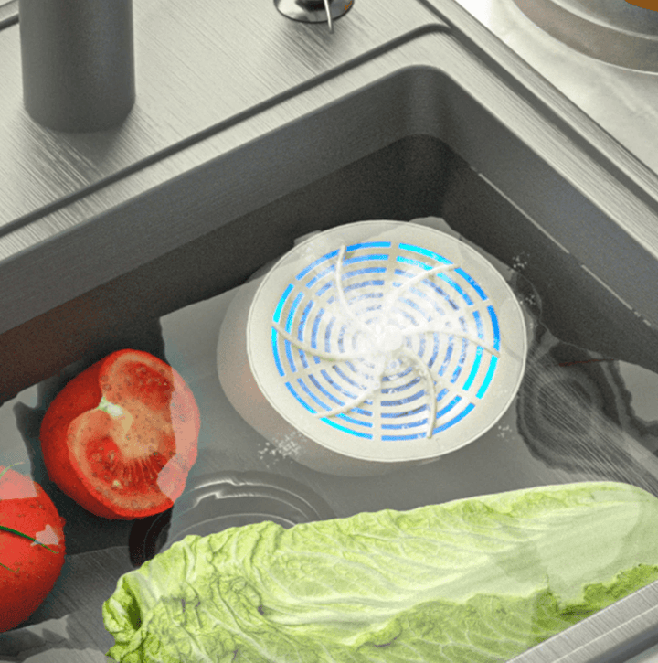 Ionic technology portable produce washer for chemical-free cleaning of fruits & veggies, ensuring food safety.