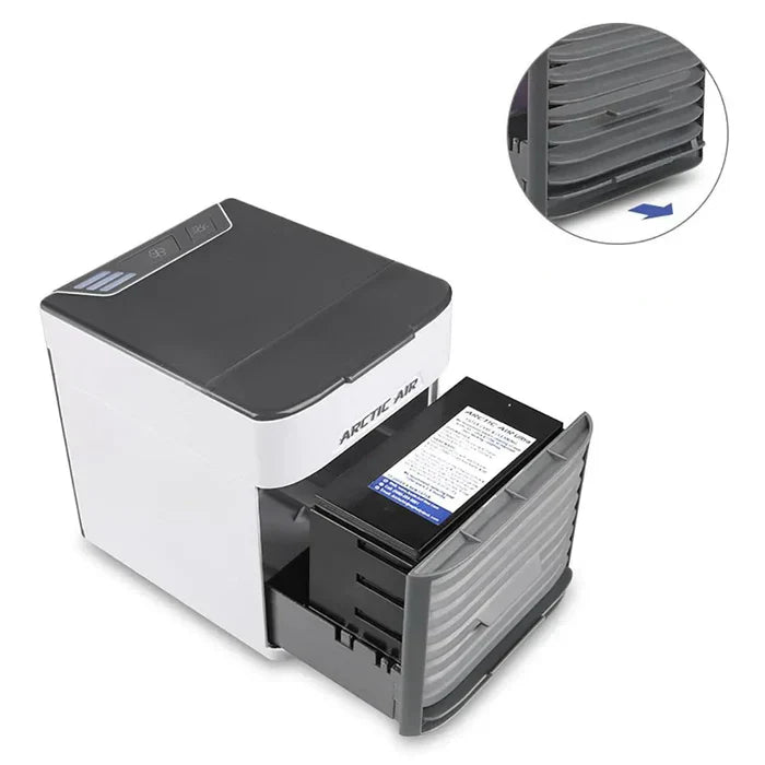 Compact & energy-efficient ChillWave mini AC for home or office personal cooling.