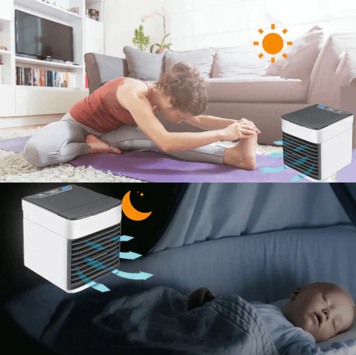 ChillWave portable personal cooler & mini fan for instant cooling relief.