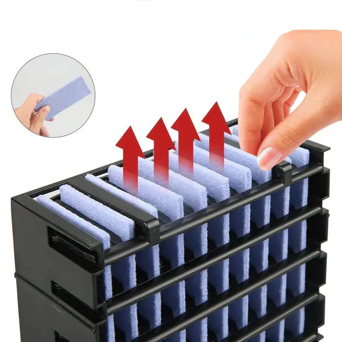 All-in-one ChillWave mini AC: personal cooler, fan, humidifier & air purifier.