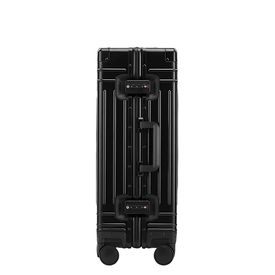 Unisex aluminum hardshell luggage with smooth spinner wheels & secure TSA lock.