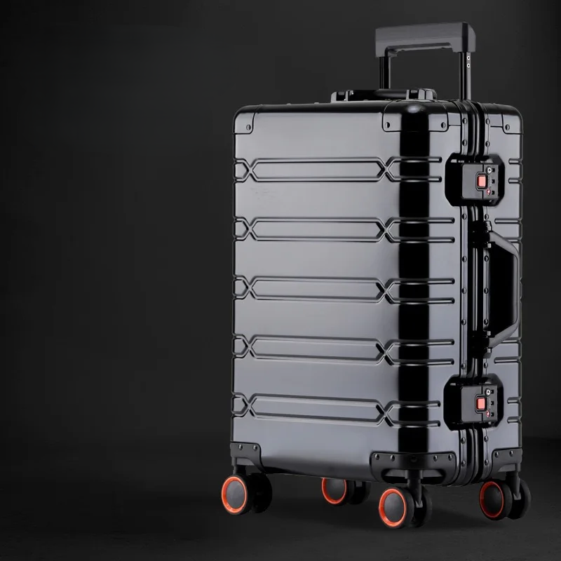 Professional aluminum magnesium business travel suitcase, strong hardshell for maximum security.