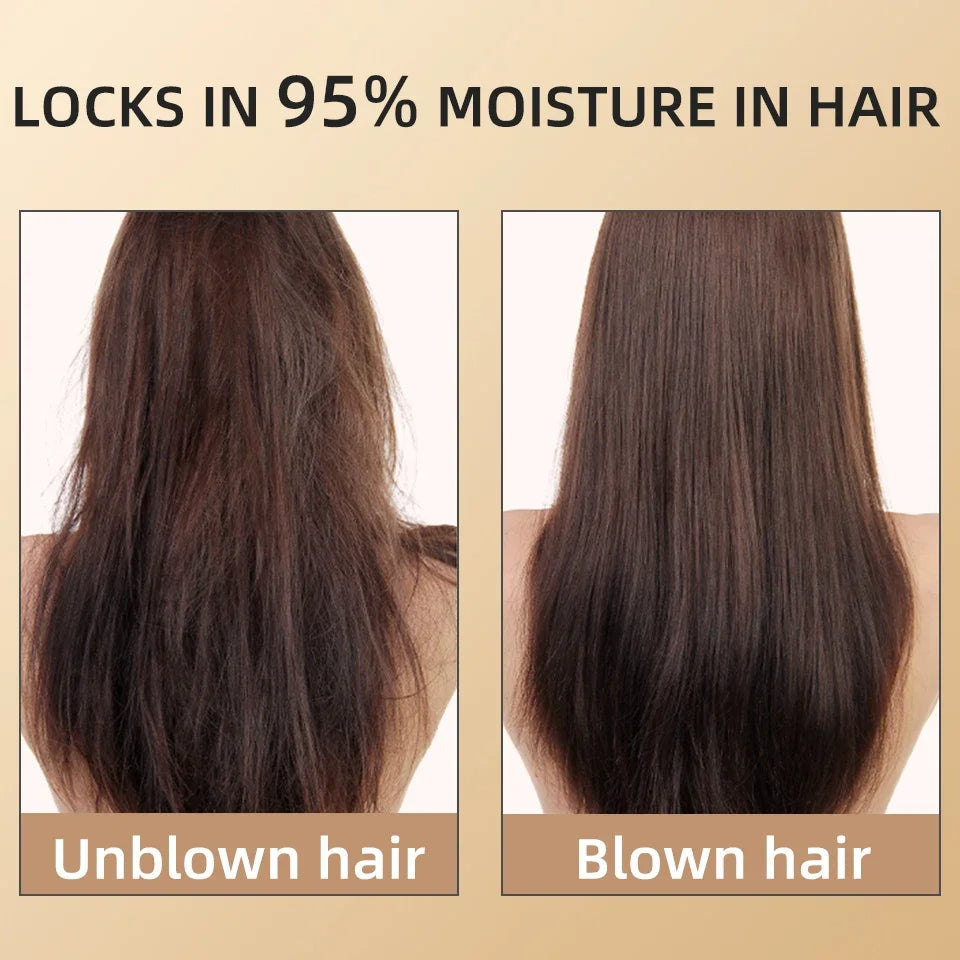 Salon-quality styling with 2400W professional negative ion hair dryer. Hot/cold settings.