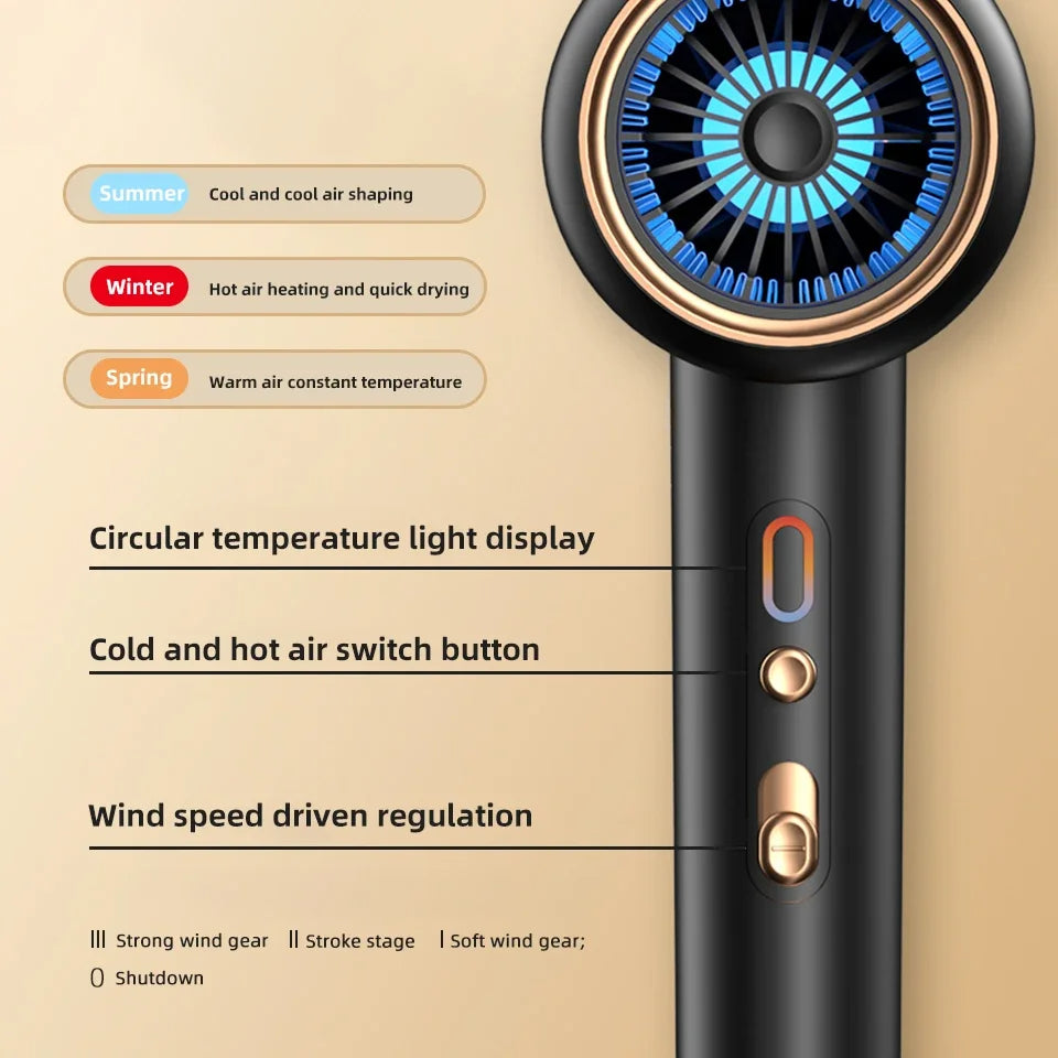 Beauty tool: 2400W professional hair dryer with negative ions for stunning, smooth hair.