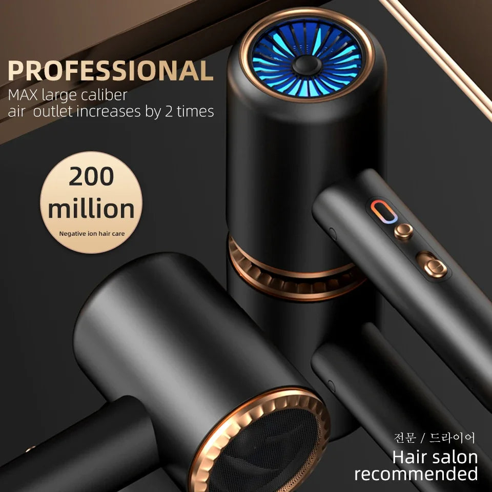 Professional 2400W hair dryer. Negative ions for incredible frizz control and shine.