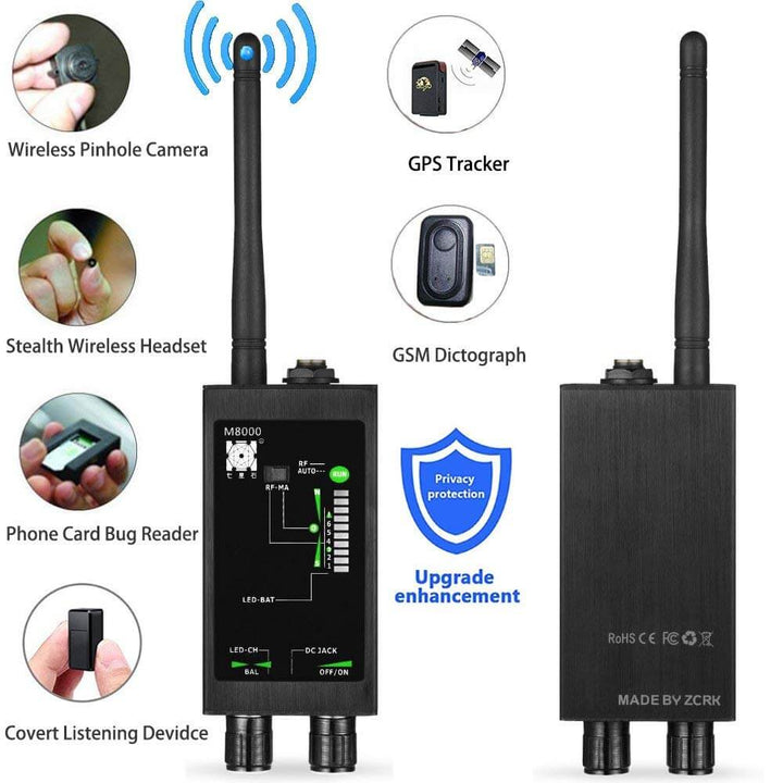 Multi-functional RF signal detector for hidden cameras, GPS trackers, & bugs. Essential privacy device.