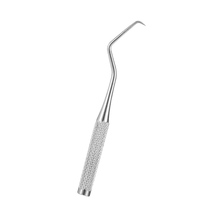 Professional-grade stainless steel dental scraper, ideal for removing stubborn tartar.
