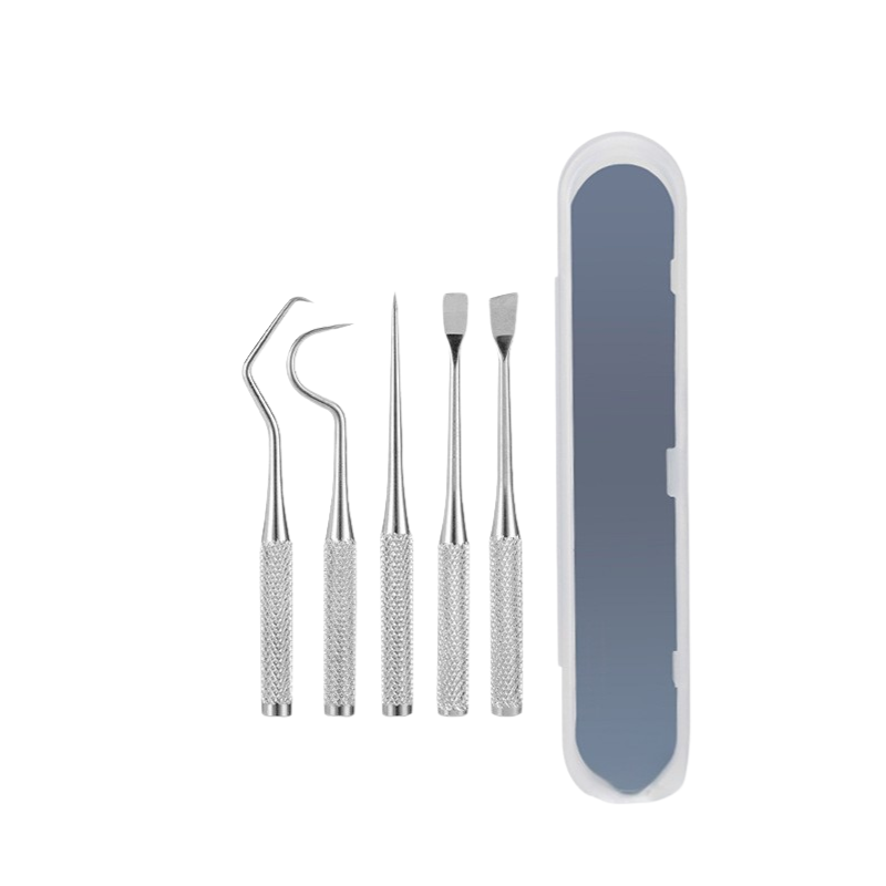 Oral care dental tool: professional stainless steel explorer and scraper for fresh breath.