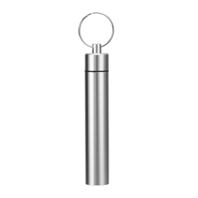 Dental hygiene kit component: durable stainless steel tartar scraper for home use.