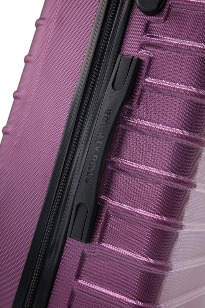 Premium 2-piece purple hard shell suitcase set; lightweight, durable rolling luggage for stress-free travel.