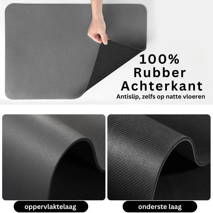 Quick-dry dish drying mat for kitchen countertops. Super absorbent and fast drying.