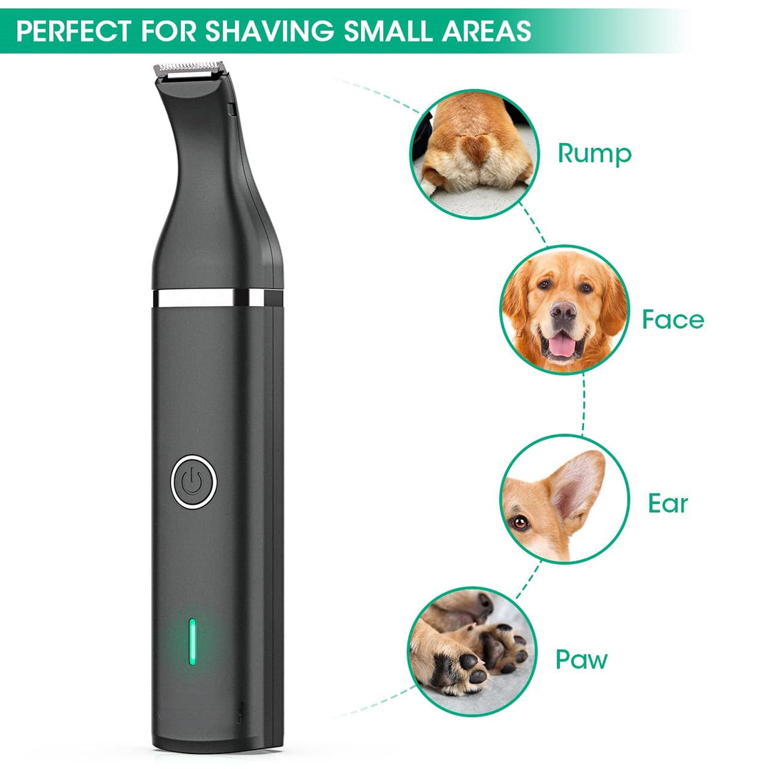 Rechargeable quiet pet grooming clipper for easy, stress-free trimming of dog & cat fur.