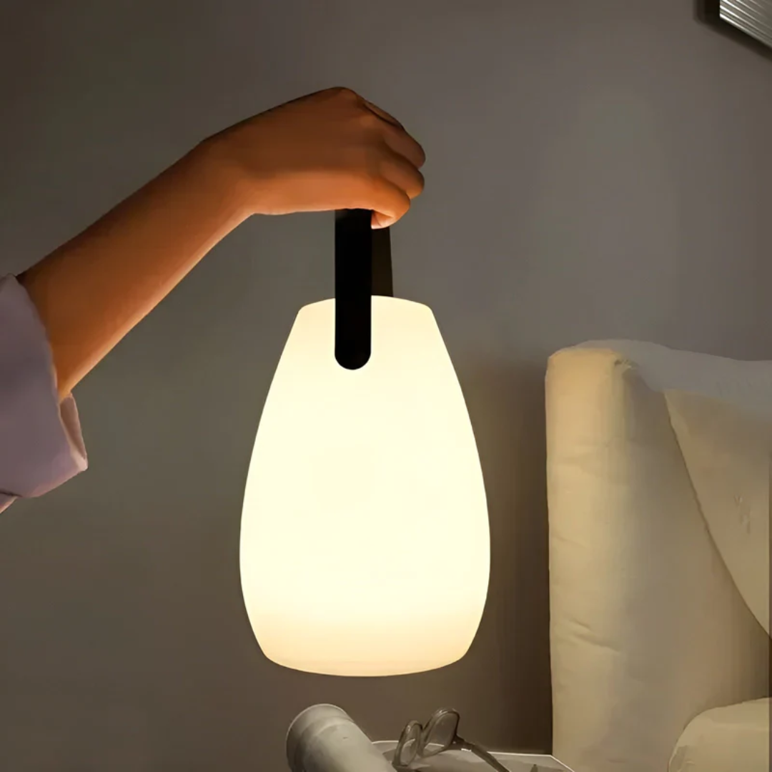 RadianceFlex wireless portable LED table lamp for indoor & outdoor use.