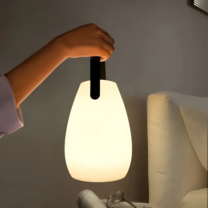 RadianceFlex wireless portable LED table lamp for indoor & outdoor use.