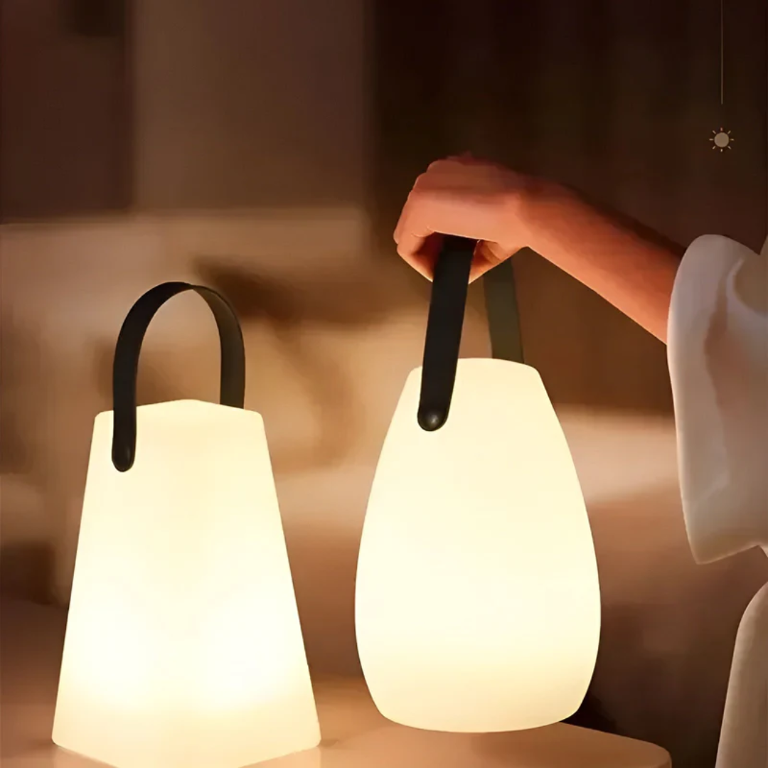 Modern wireless outdoor lighting solution: RadianceFlex waterproof LED lamp.
