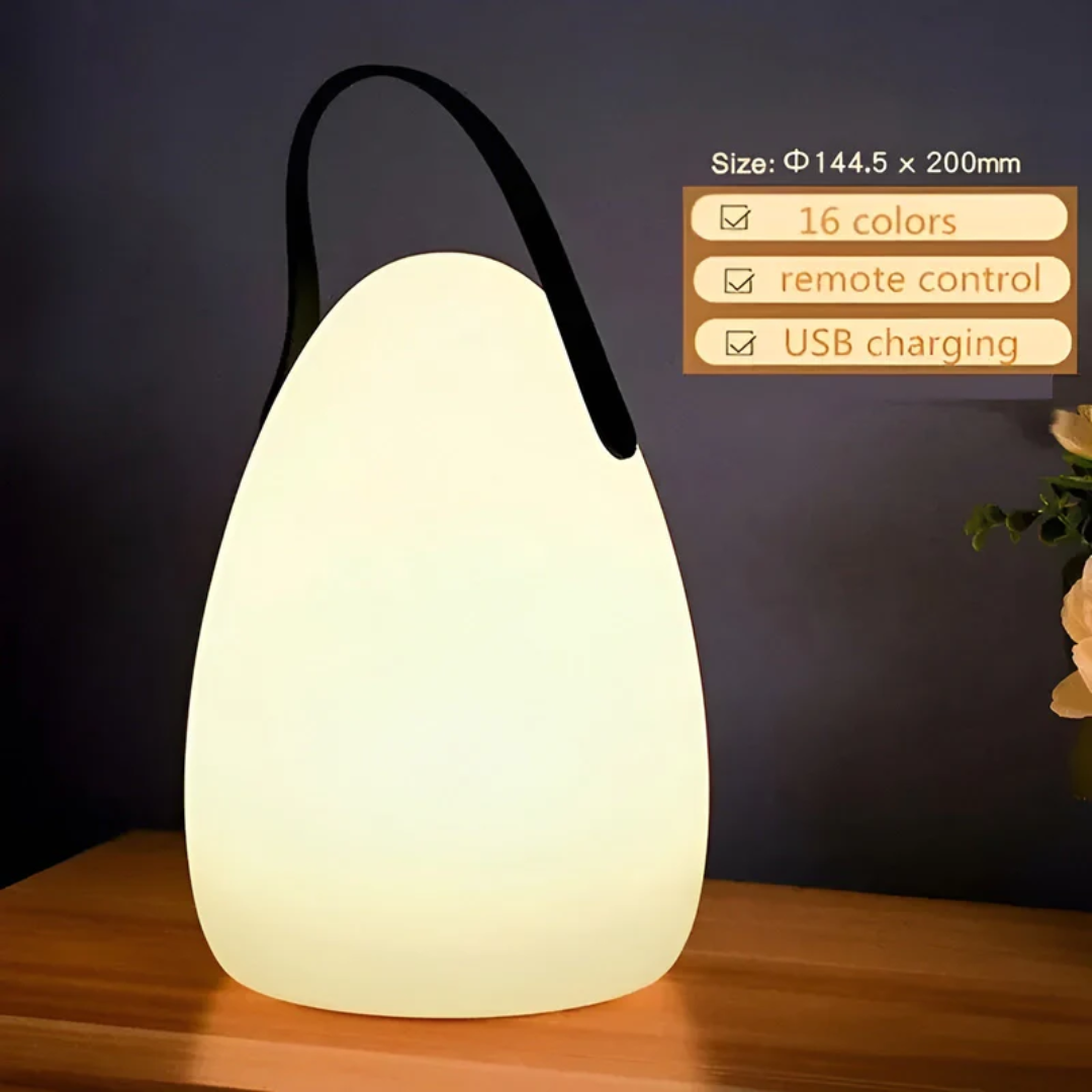 Durable waterproof RadianceFlex portable lamp, perfect for camping or patio.
