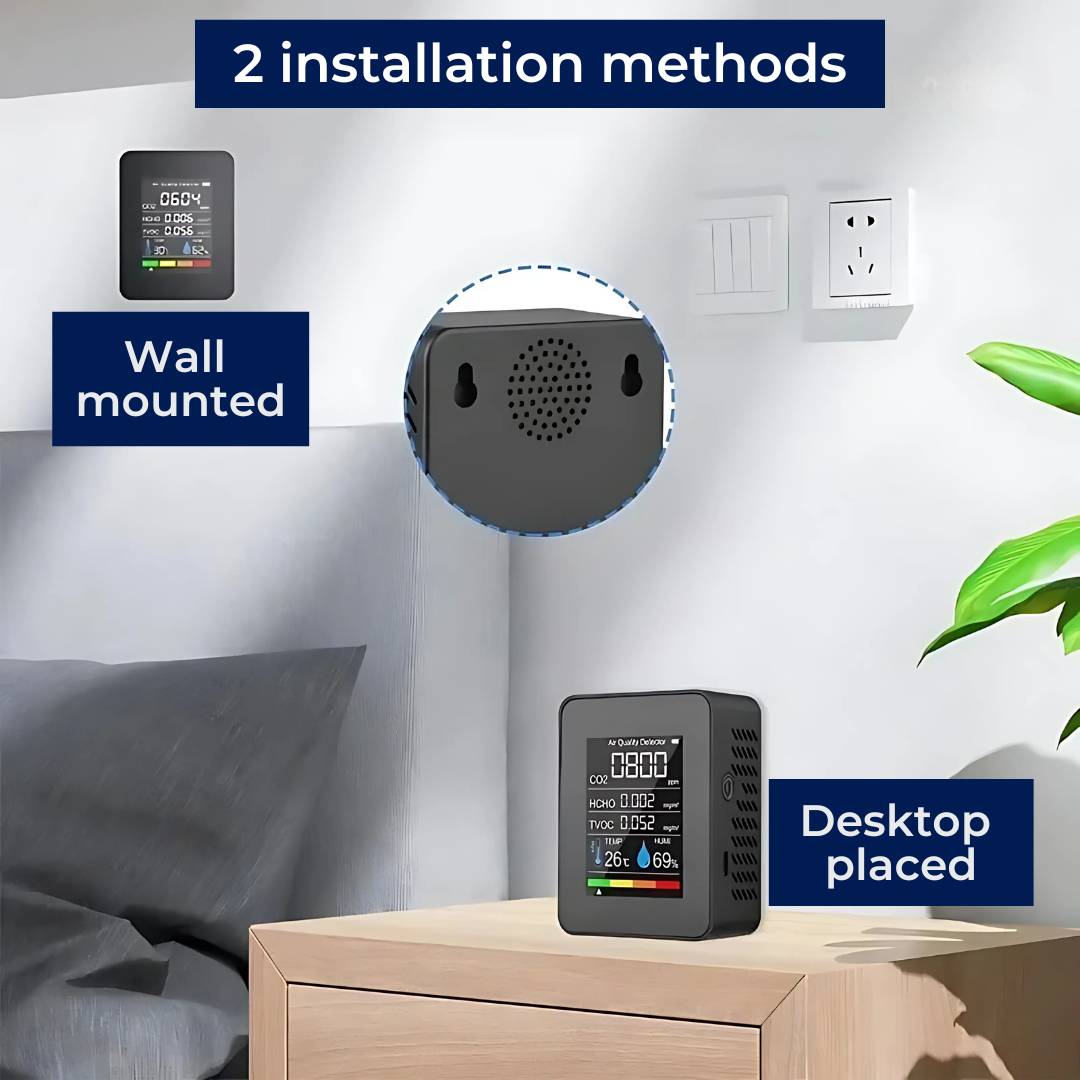 High-accuracy CO2 Carbon Dioxide Monitor, a real-time air quality sensor for healthy indoor environments.