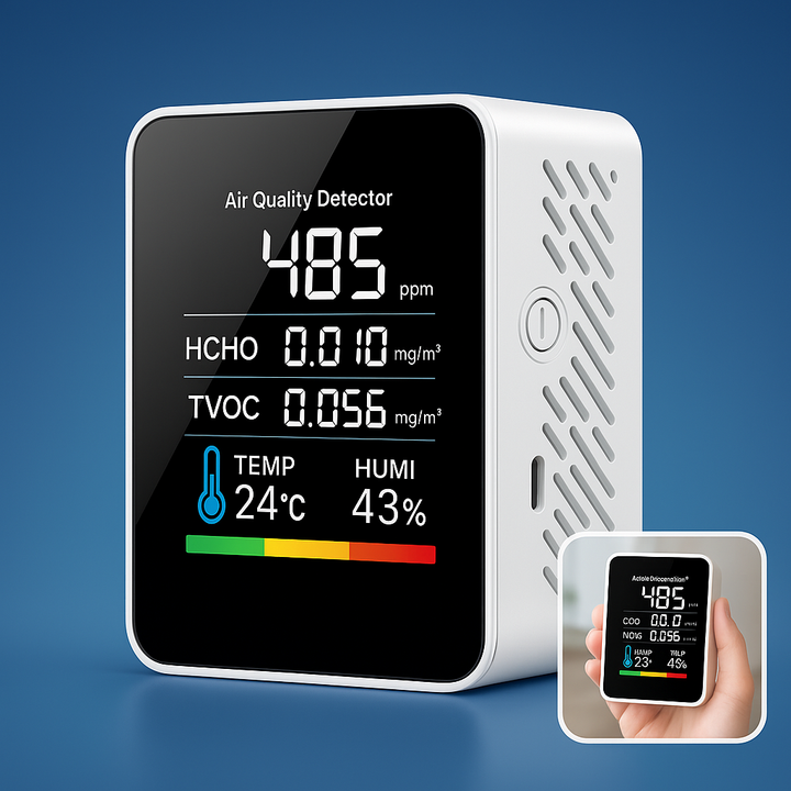 Advanced CO2 air quality sensor & carbon dioxide detector, providing real-time indoor environment insights.