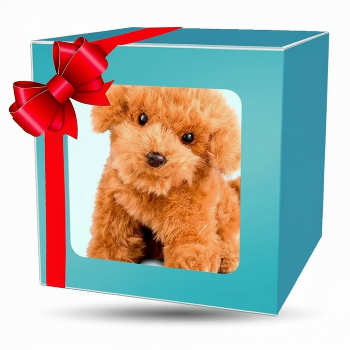 Unisex realistic puppy simulation plush toy, moving for interactive play, great gift for kids.