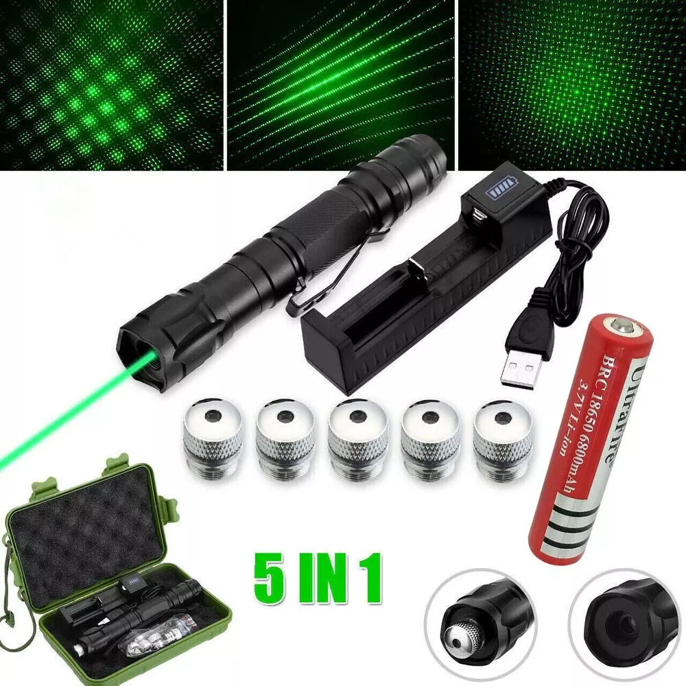 Sleek design rechargeable green laser pointer, a powerful tool for precision and visibility.