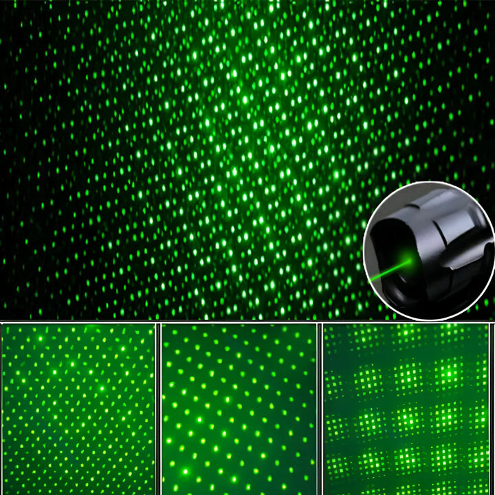USB-rechargeable green laser pointer, offering bright beam and long-lasting power for all tasks.