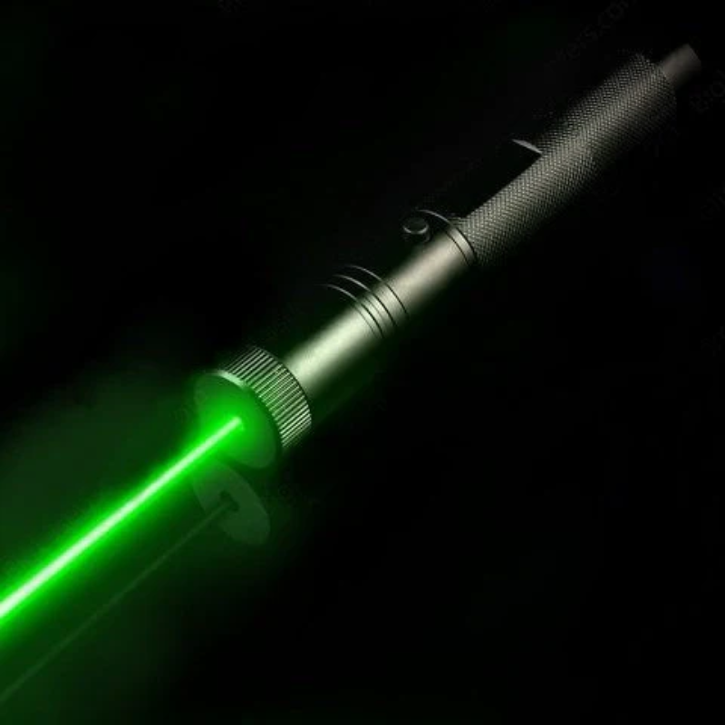 High-precision long-distance laser pointer, rechargeable via USB-C, perfect for outdoor gear.