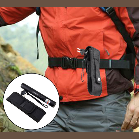Sleek rechargeable long-distance laser tool, robust for outdoor and precision applications.