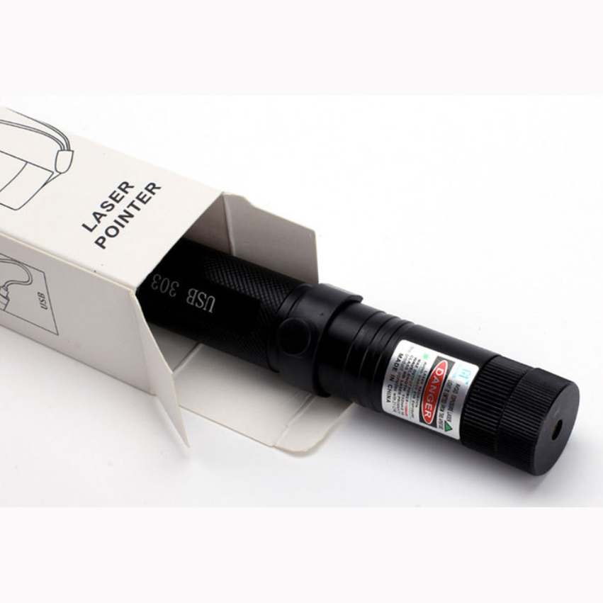 Point with precision: rechargeable long-distance laser tool, perfect for outdoor and utility tasks.