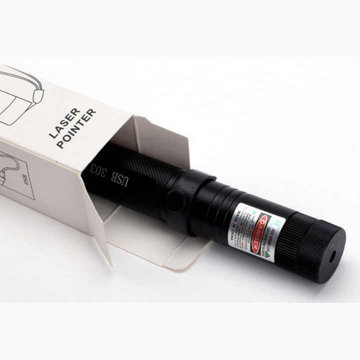 Point with precision: rechargeable long-distance laser tool, perfect for outdoor and utility tasks.