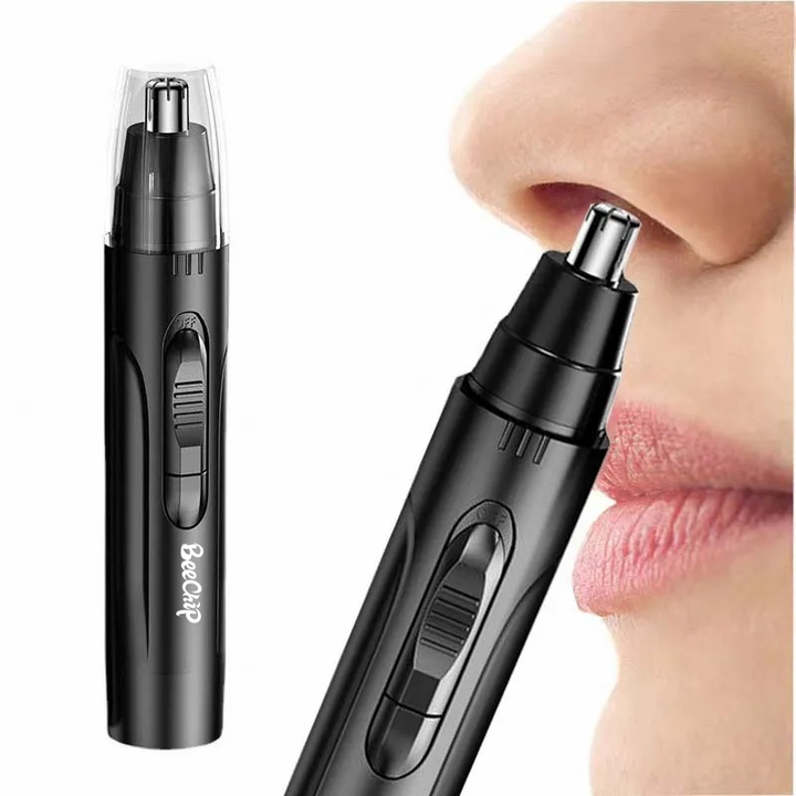 Rechargeable nose & ear hair trimmer for painless, professional grooming. Unisex design for effective hair removal.