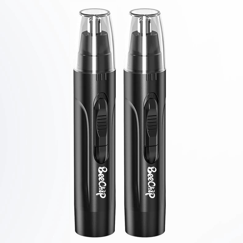Compact, rechargeable nose & ear hair trimmer. Perfect for travel & painless unisex personal grooming.