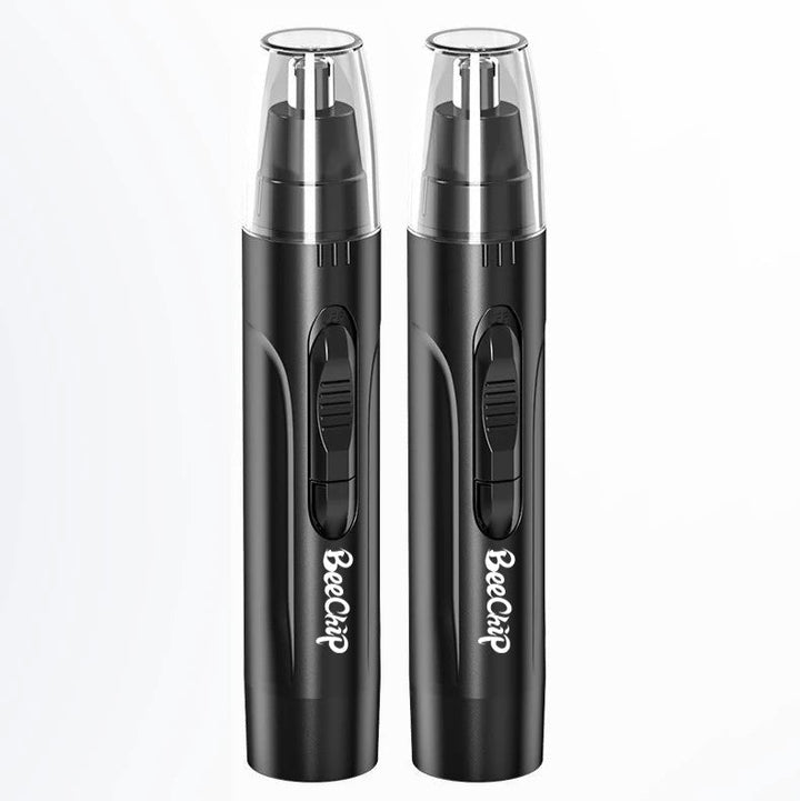 Compact, rechargeable nose & ear hair trimmer. Perfect for travel & painless unisex personal grooming.