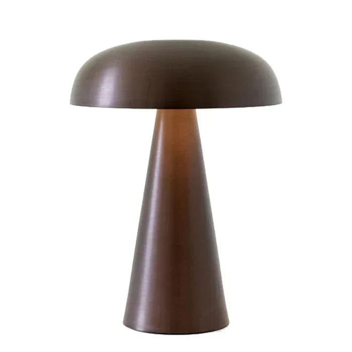 ShroomLite portable LED lamp, creating a warm ambient light for a cozy, modern, and inviting atmosphere.